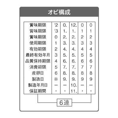 製造表示用C(ゴシック体)