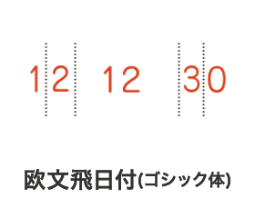 リピスター回転印欧文飛日付